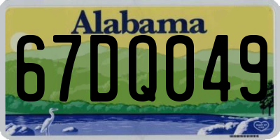 AL license plate 67DQ049