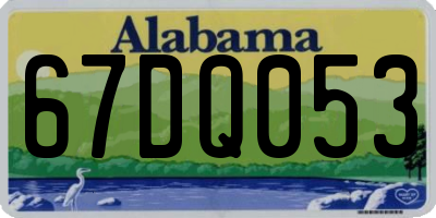 AL license plate 67DQ053