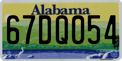 AL license plate 67DQ054