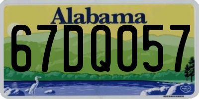 AL license plate 67DQ057