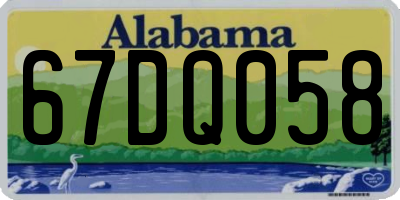 AL license plate 67DQ058