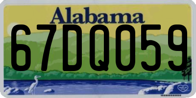 AL license plate 67DQ059