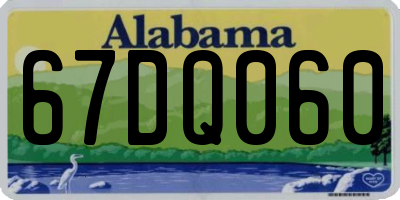 AL license plate 67DQ060