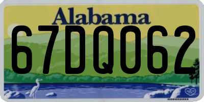 AL license plate 67DQ062