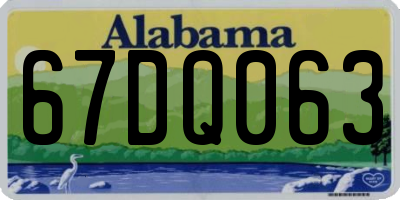 AL license plate 67DQ063