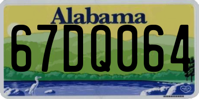 AL license plate 67DQ064