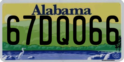 AL license plate 67DQ066