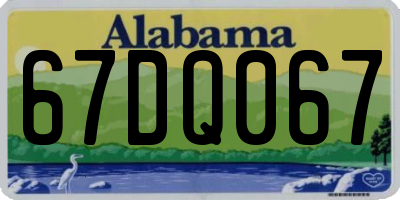 AL license plate 67DQ067