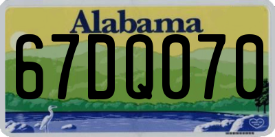 AL license plate 67DQ070