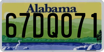 AL license plate 67DQ071