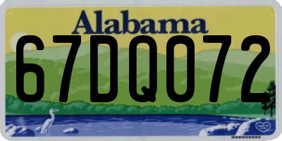 AL license plate 67DQ072