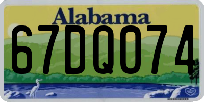 AL license plate 67DQ074