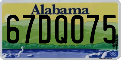 AL license plate 67DQ075