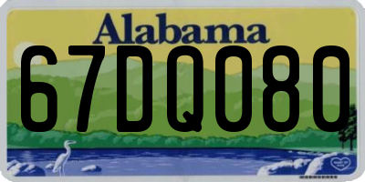 AL license plate 67DQ080