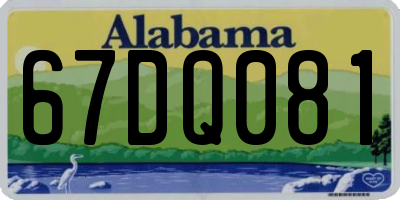 AL license plate 67DQ081