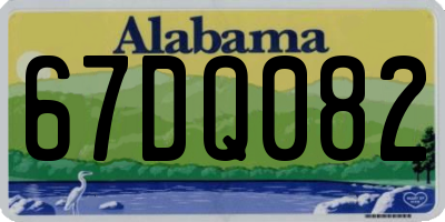 AL license plate 67DQ082