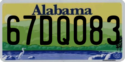 AL license plate 67DQ083