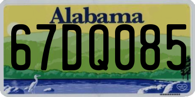 AL license plate 67DQ085
