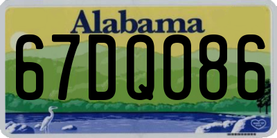 AL license plate 67DQ086