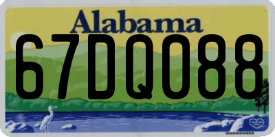 AL license plate 67DQ088