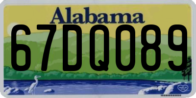 AL license plate 67DQ089