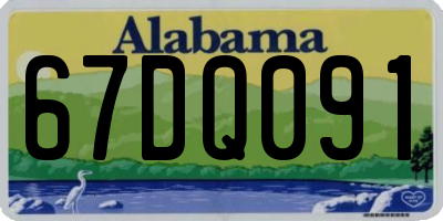 AL license plate 67DQ091