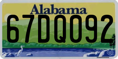 AL license plate 67DQ092