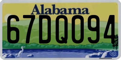 AL license plate 67DQ094