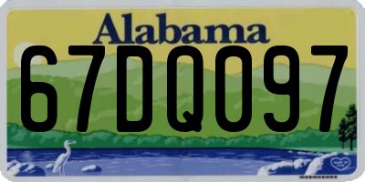 AL license plate 67DQ097