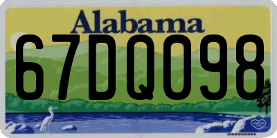 AL license plate 67DQ098