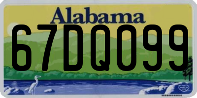 AL license plate 67DQ099