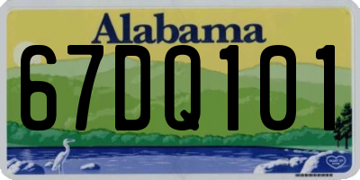 AL license plate 67DQ101