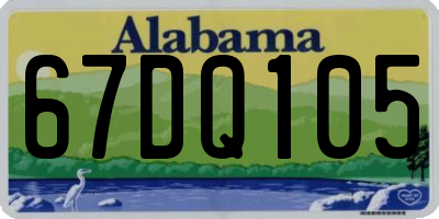 AL license plate 67DQ105