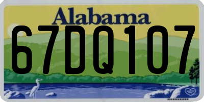 AL license plate 67DQ107