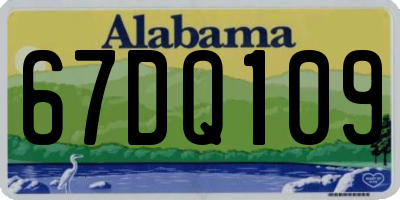 AL license plate 67DQ109