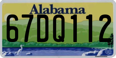 AL license plate 67DQ112