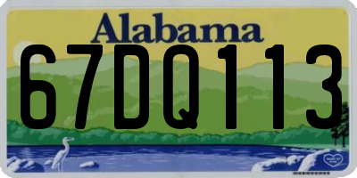 AL license plate 67DQ113