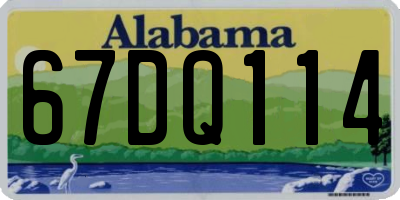 AL license plate 67DQ114