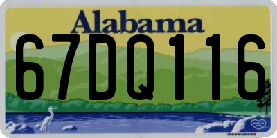 AL license plate 67DQ116