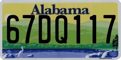 AL license plate 67DQ117