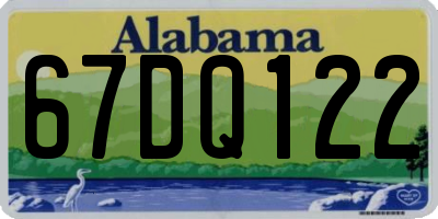 AL license plate 67DQ122