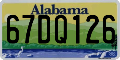 AL license plate 67DQ126