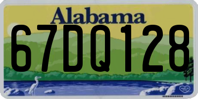 AL license plate 67DQ128