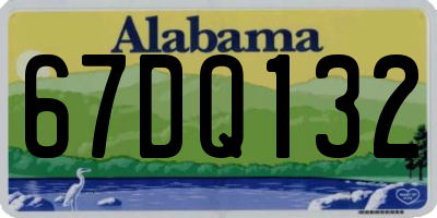 AL license plate 67DQ132