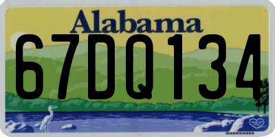 AL license plate 67DQ134