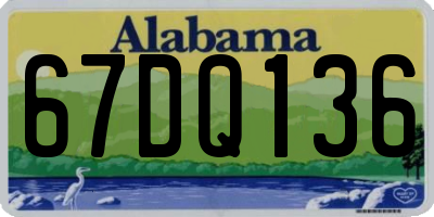 AL license plate 67DQ136