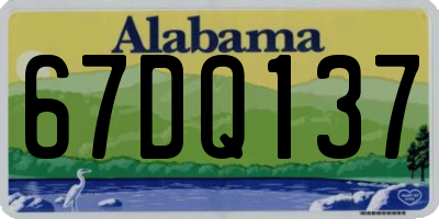 AL license plate 67DQ137