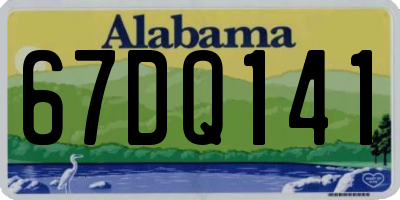 AL license plate 67DQ141