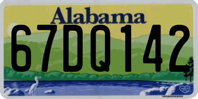 AL license plate 67DQ142