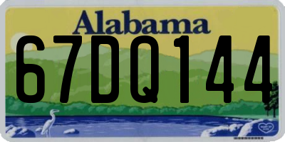 AL license plate 67DQ144